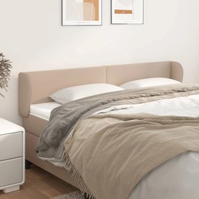 Cabeceira cama abas couro artificial 203x23x78/88 cm cappuccino