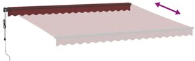 Toldo retrátil automático 450x300 cm bordô