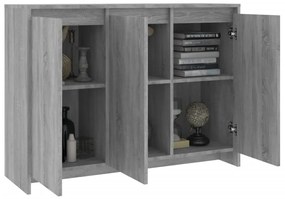 Aparador 102x33x75 cm derivados de madeira cinzento sonoma