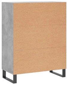 Aparador 69,5x34x90 cm madeira processada cinza cimento