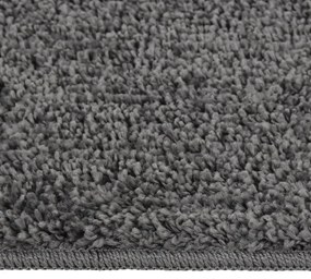 Tapete shaggy 120x170 cm antiderrapante cinzento-escuro