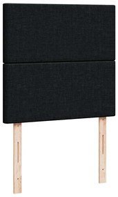 Cama com molas/colchão 90x190 cm tecido preto
