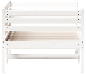 Sofá-cama 90 x 200 cm madeira de pinho maciça branco