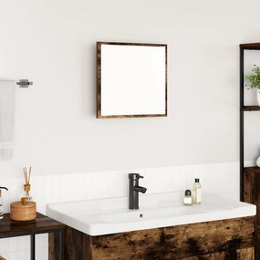 Espelho de Casa de Banho LED Carvalho Fumado 40x8.5x37 cm Madeira Enge