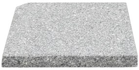 Placas peso guarda-sol quadradas 4 pcs granito 100 kg cinzento