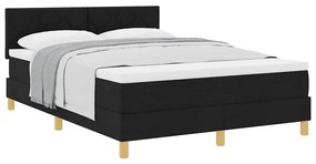 Cama Box Spring com Colchão Preta 160x200 cm Tecido