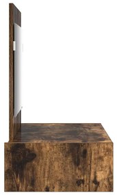 mesa de maquilhagem suspensa Carvalho Fumado 83x40x70 cm