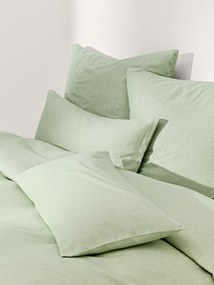 Capa de edredão em flanela com riscas finas Javon