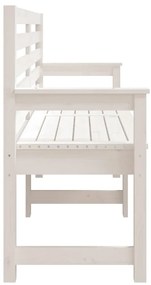 Banco de jardim 159,5x48x91,5 cm madeira de pinho maciça branco