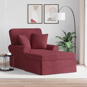 vidaXL Chaise Lounge com Saia Vinho Vermelho 91 x 157 x 91 cm tecido