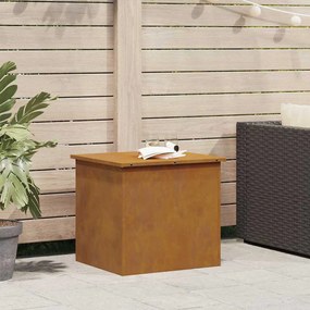 vidaXL Caixa de Armazenamento Externa Castanho 55 x 50.5 x 50 cm