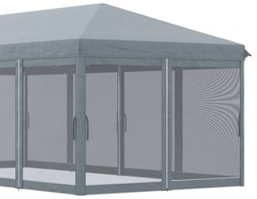 Tenda Dobrável 585x295x270 cm Tenda de Jardim com 6 Mosquiteiros Bolsa
