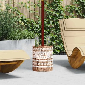 vidaXL Base para chapéu de sol Outros branco lavado Ø34 x 40 cm