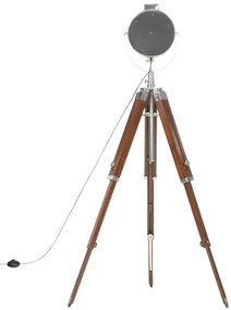 Candeeiro de chão tripé 165 cm madeira de mangueira maciça