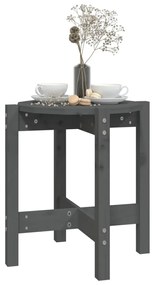 Mesa de centro Ø 42,5x45 cm madeira de pinho maciça cinzento