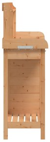 Mesa cultivo c/ armário 110,5x45x124,5 cm abeto maciço castanho