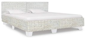 vidaXL Estrutura de cama 180x200 cm vime genuíno cinzento
