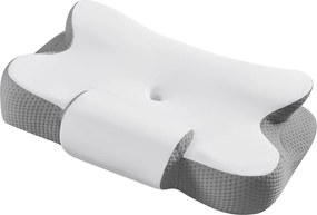 Almofada ergonómica 59 x 40 cm, refrescante para o pescoço Branco-cinza