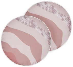 Conjunto de 2 almofadas de exterior com padrão abstrato rosas ⌀ 40 cm CAMPEI Beliani