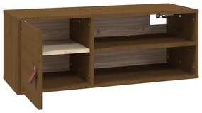 Armário de parede 80x30x30 cm pinho maciço castanho mel