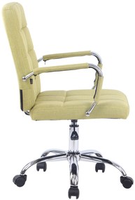 Cadeira de escritório Deli PRO em tecido com estrutura cromada 59 x 91-101 x 63 cm Verde