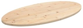 vidaXL Tampo de mesa oval 110x55x2,5 cm madeira de pinho maciça