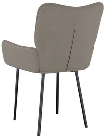 Cadeiras de jantar 2 pcs veludo cinzento-claro