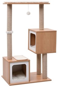 Árvore para gatos com tapete arranhador sisal 104 cm