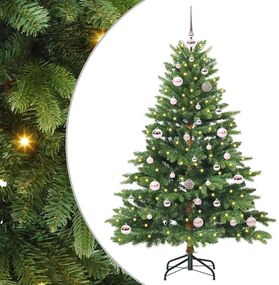 vidaXL Árvore de Natal Artificial com 150 LEDs Verde 150 cm PE e PVC