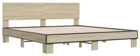 Estrutura de cama 180x200 cm derivados madeira/metal