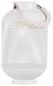 Lanterna decorativa em metal branco CORON Beliani