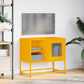 Móvel de TV 68x39x60,5 cm aço amarelo mostarda