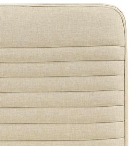 Cadeiras de jantar 4 pcs tecido cor creme