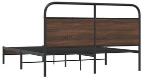 Estrutura cama s/ colchão derivados madeira carvalho castanho