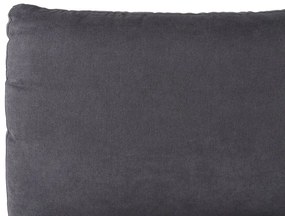 Cama de casal em veludo cinzento escuro 140 x 200 cm MELLE Beliani