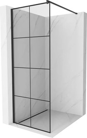 Mexen Kioto parede de duche Walk-in 80 x 200 cm, grade preta 8 mm, preta - 800-080-101-70-77