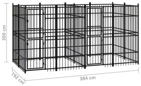 Canil de exterior 7,37 m² aço