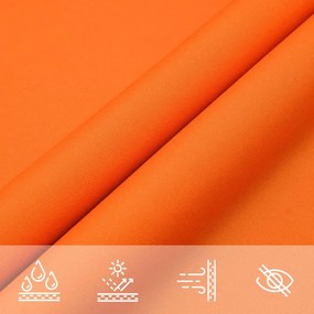 Para-sol estilo vela tecido oxford triangular 5x5x5 m laranja