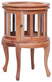 Vitrina 50x50x76 cm madeira de mogno maciça cor natural