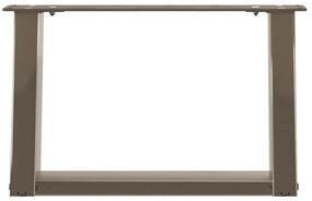 Pés para mesa de centro em formato de U, 2 peças, aço natural, 40x(30-