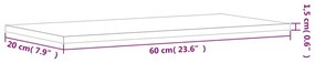 Prateleiras de parede 4pcs derivados de madeira carvalho fumado