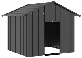 vidaXL Casota para cães com telhado 131x101x102 cm aço galvanizado