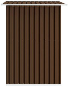 Abrigo de jardim 204x132x186 cm aço castanho