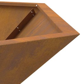 Fogueira Hexagonal vidaXL 100x100x28 cm Aço Envelhecido
