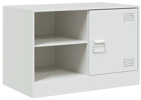 Móveis de TV 2 pcs 67x39x44 cm aço branco