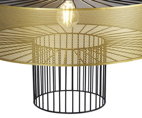 Candeeiro suspenso design dourado preto 50cm - TESS Design