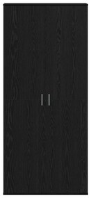 Aparador Carvalho Preto 80x35x180 cm Madeira Engenheirada