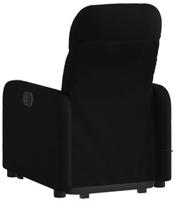 Poltrona elétrica elevatória massagens tecido preto