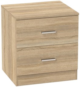 Mesa de Cabeceira Moderna Mesinha de Cabeceira com 2 Gavetas para Sala Quarto Capacidade 30 kg 45x39,5x49 cm Madeira