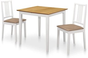 3 pcs conjunto de jantar MDF branco